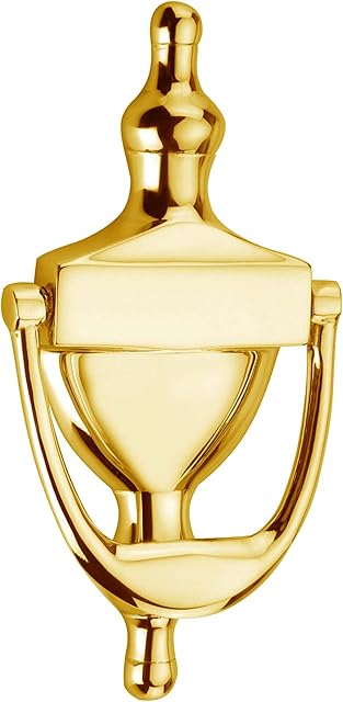 ALLEN & ALVAN® - Victorian Door Knocker - Solid Brass Metal Door Knocker - Polished Brass Finish - Victorian Door Knocker Grace Your Front Door - [1 Pack]