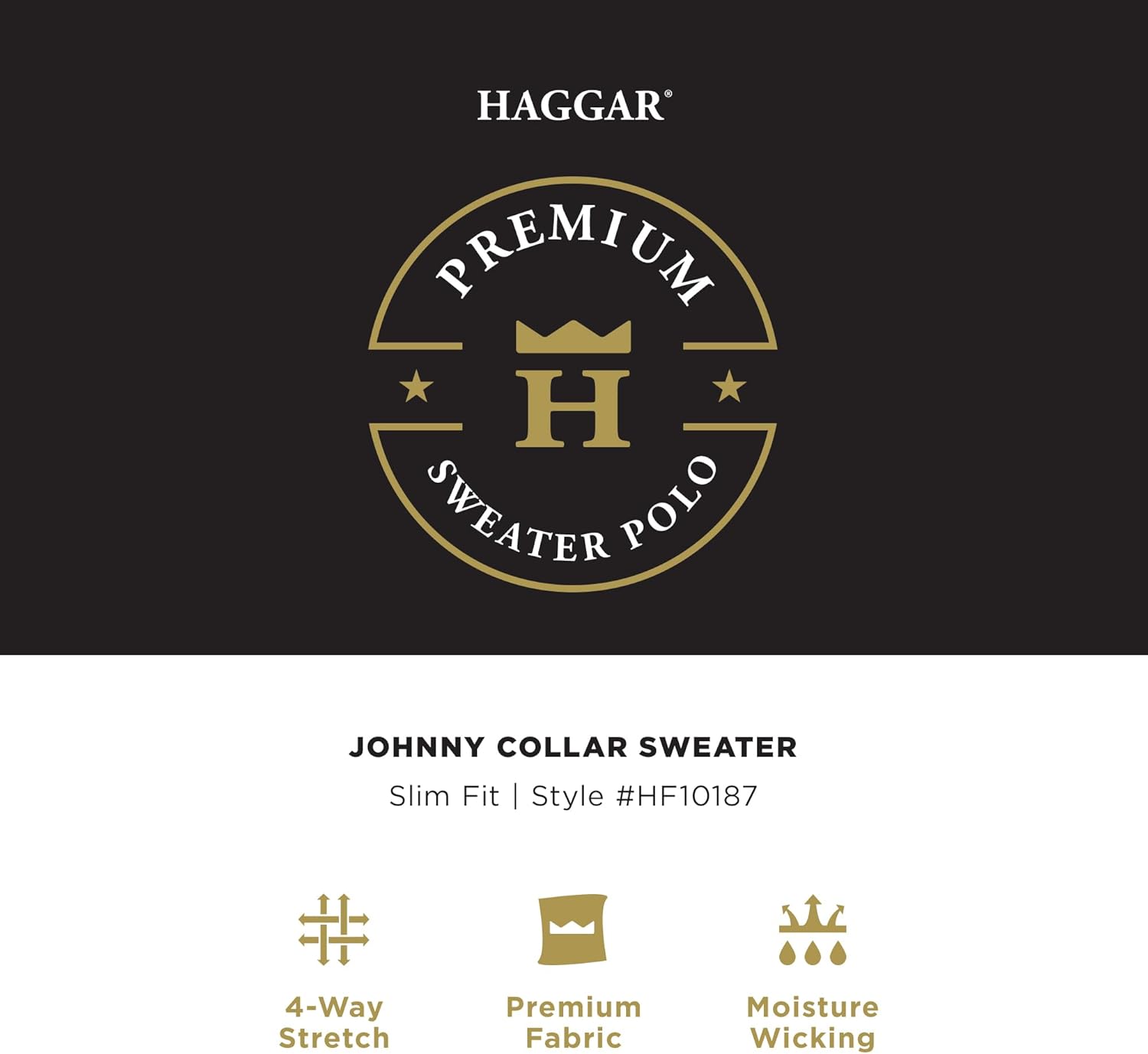 Haggar Men's Premium Ribbed Knit Short Sleeve Sweater Polo Shirt – Regular and Big & Tall Sizes