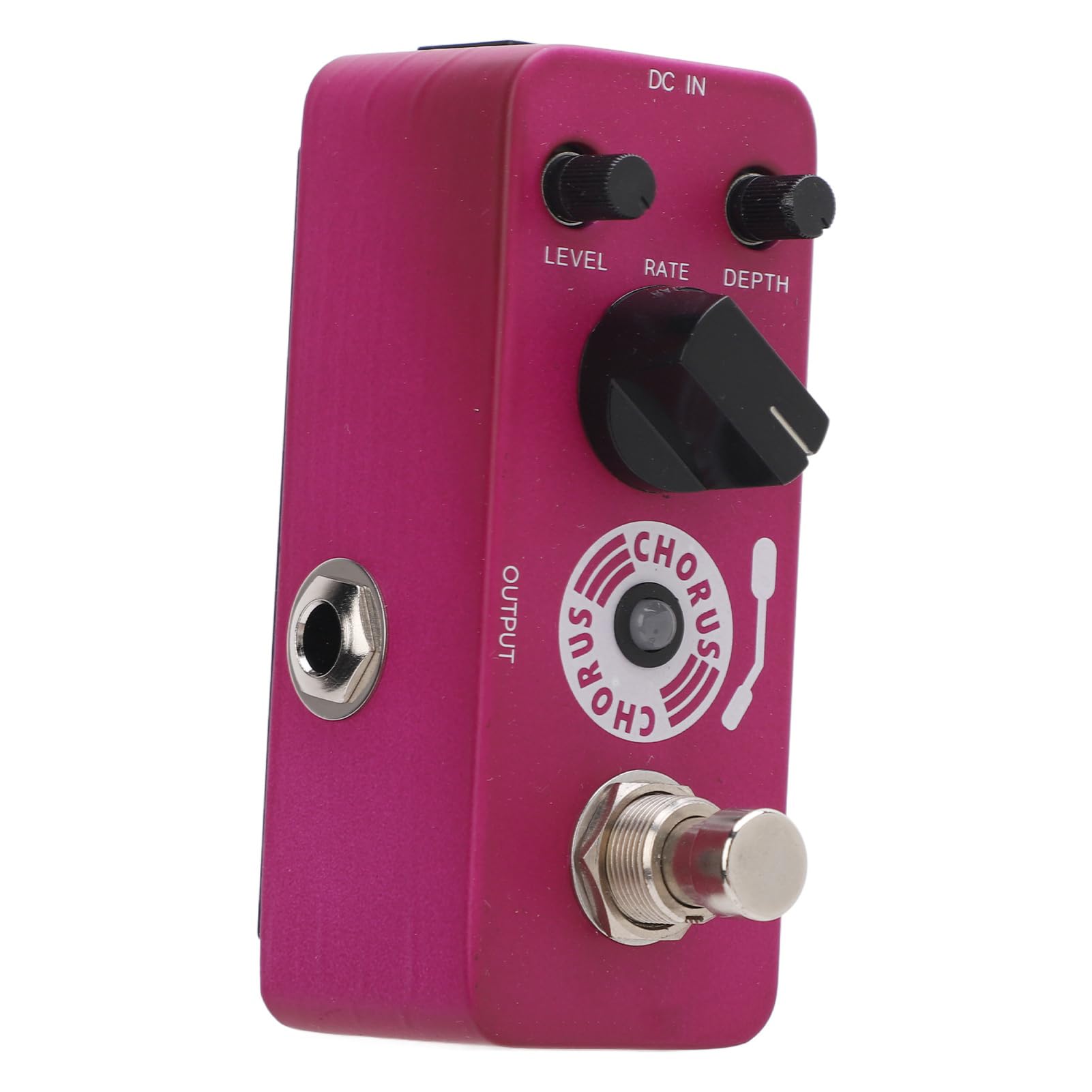 Dilwe Pédale de Chorale Analogue True Bypass Warmer Chorus Effet Pédale pour les Basses E -guitar, Construction Robuste en Alliage en Aluminium