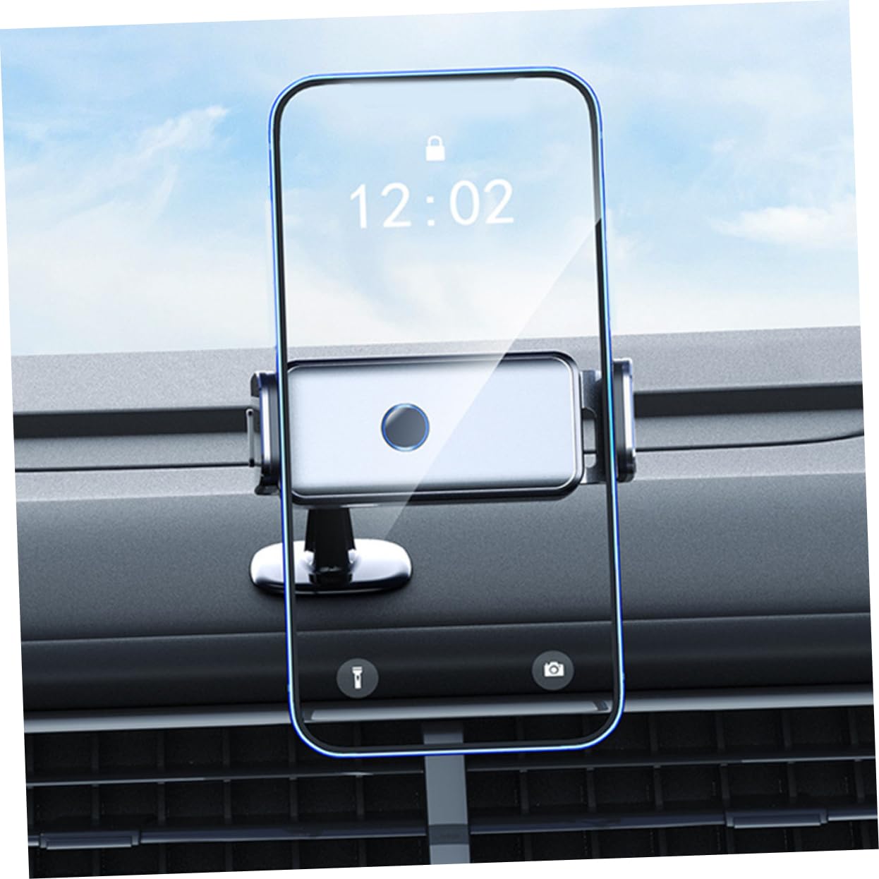Supporto Telefono Auto, Supporto Telefono Girevole, Ventosa Stabile, ABS e Lega di Alluminio, per Auto
