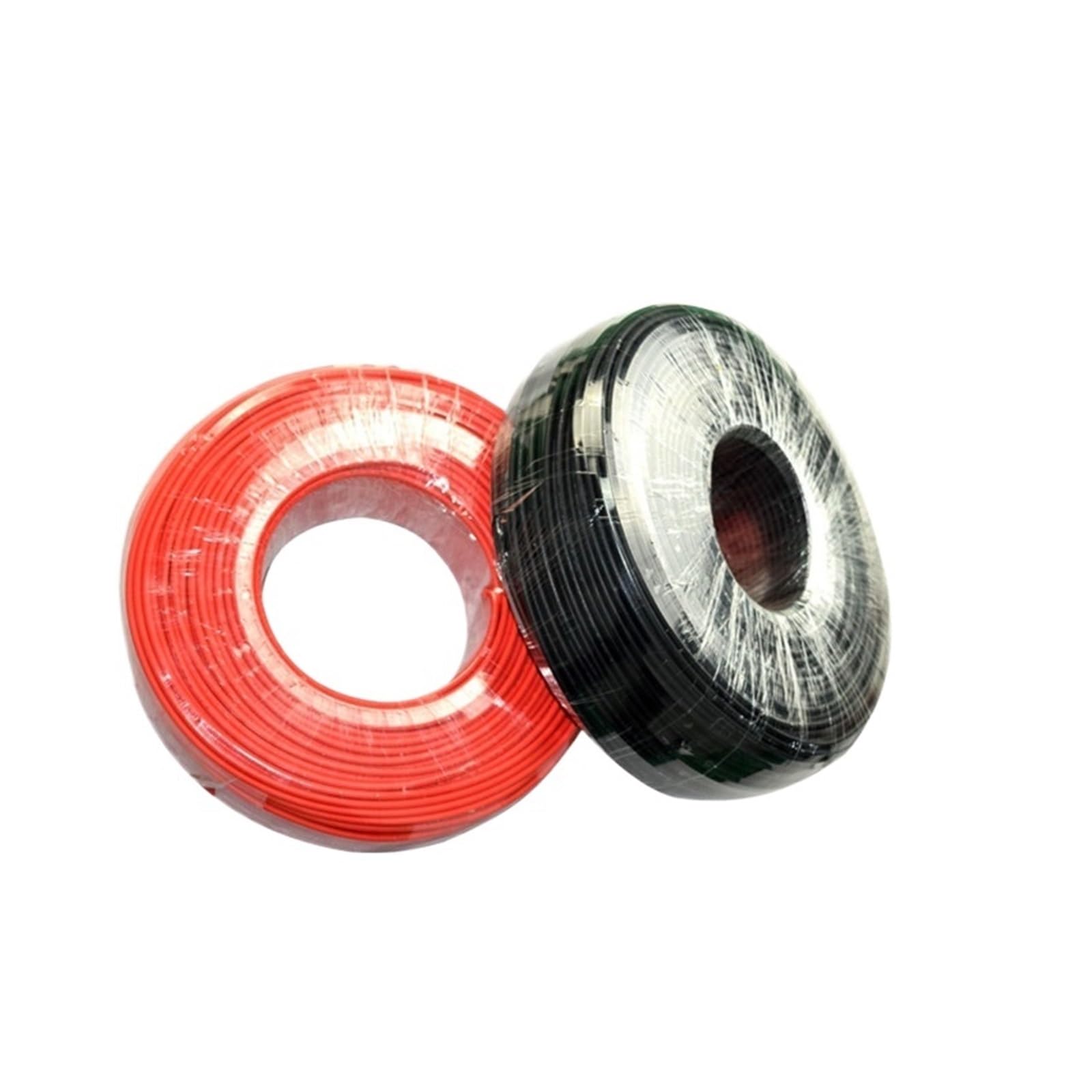 Kabel fotowoltaiczny 2,5 mm2 4 mm2 6 mm2 przewód zasilający solarny drut TÜV H1Z2Z2-K PV1-F do podłączenia paneli PV1-F czerwony czarny (kolor: czerwony i czarny, rozmiar: 5M_2,5MM2)