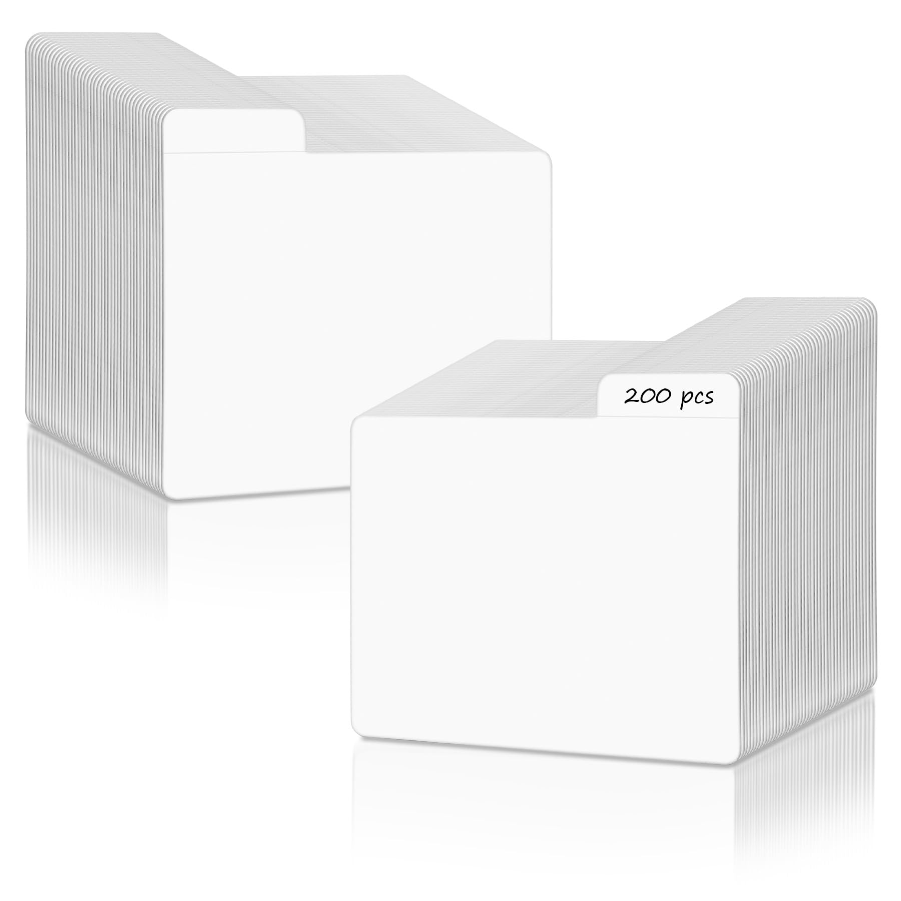100 separadores de tarjetas coleccionables blancos, organizador de tarjetas divisoras de papel para juegos deportivos, negocios, juegos, reuniones, suministros de almacenamiento (blanco-horizontal)