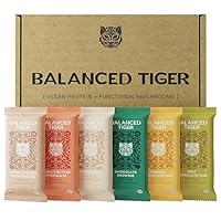 Vista 1 de Barritas de proteína veganas funcionales de hongos Fabricadas en EE. UU. Dosis completa (1500mg) de barras de mane de león, chaga, reishi