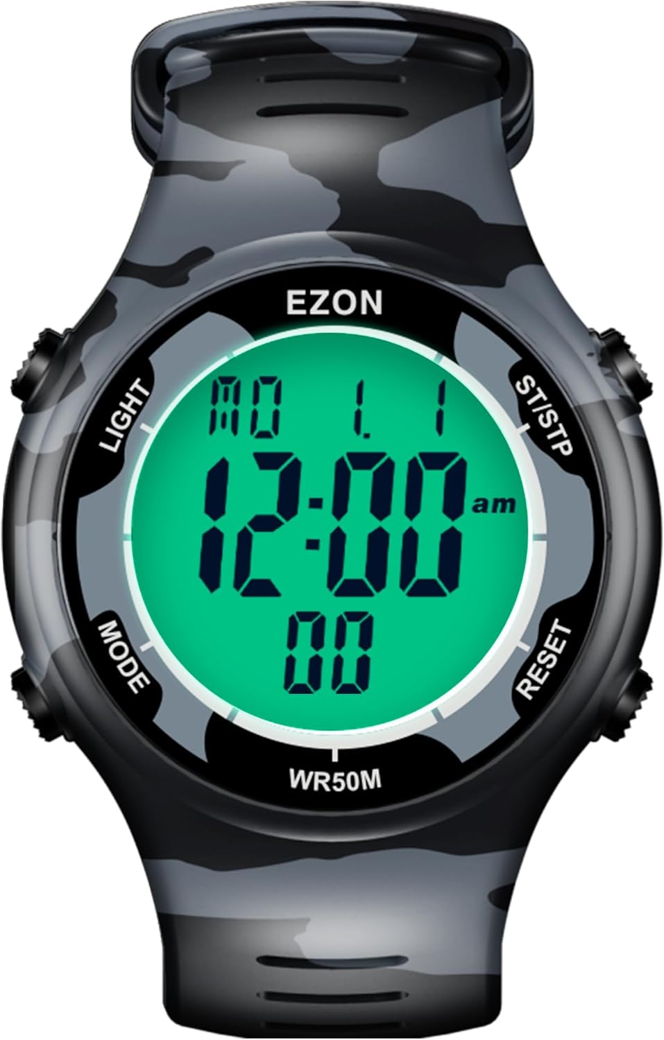 EZON Digital Watch with Stopwatch Countdown Timer Alarm EL Backlight,Ultra-Thin Large Display 5ATM Waterproof Digital Wrist Watches for Men Women EZON Digital Watch with Stopwatch Countdown Timer Alarm EL Backlight,Ultra-Thin Large Display 5ATM Waterproof Digital Wrist Watches for Men Women