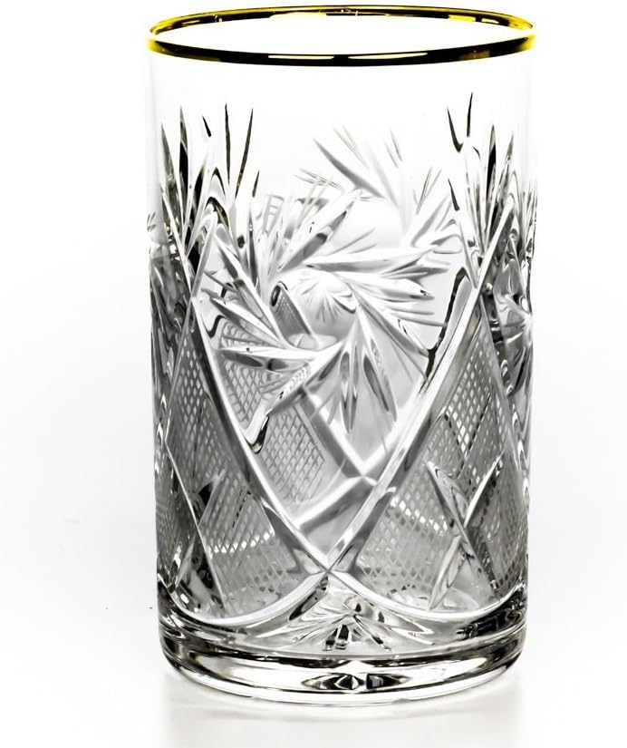 Russian crystal glass suitable for cupholders Podstakannik, glass holder