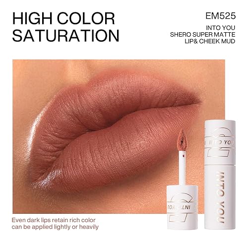 Miniatura 3 de INTO YOU Lápiz labial mate, lápiz labial Super Stay para mujer, impermeable, de larga duración, labios de alto impacto con textura ligera de barro,