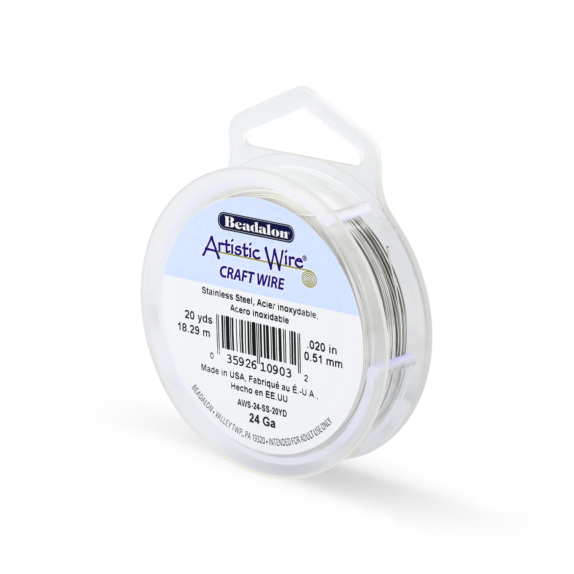 Artistic Wire Beadalon 20-Yards Stainless Steel 24-Gauge