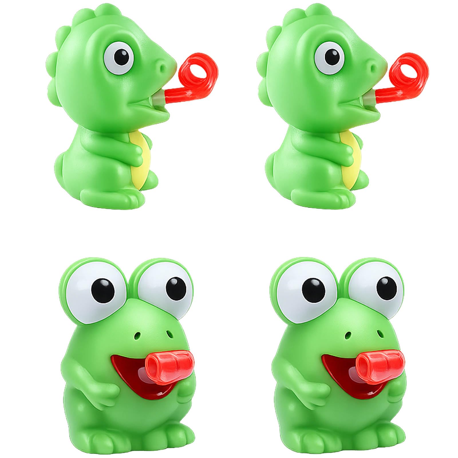 4 Pcs Pop Up Toys Set, Silicone Frog and Dinosaur Squeeze Toys with Popping Tongue and Squeak Sound, Sensory Frog Fidget Toy, Attention Bucket Time Toys for Stress Relief