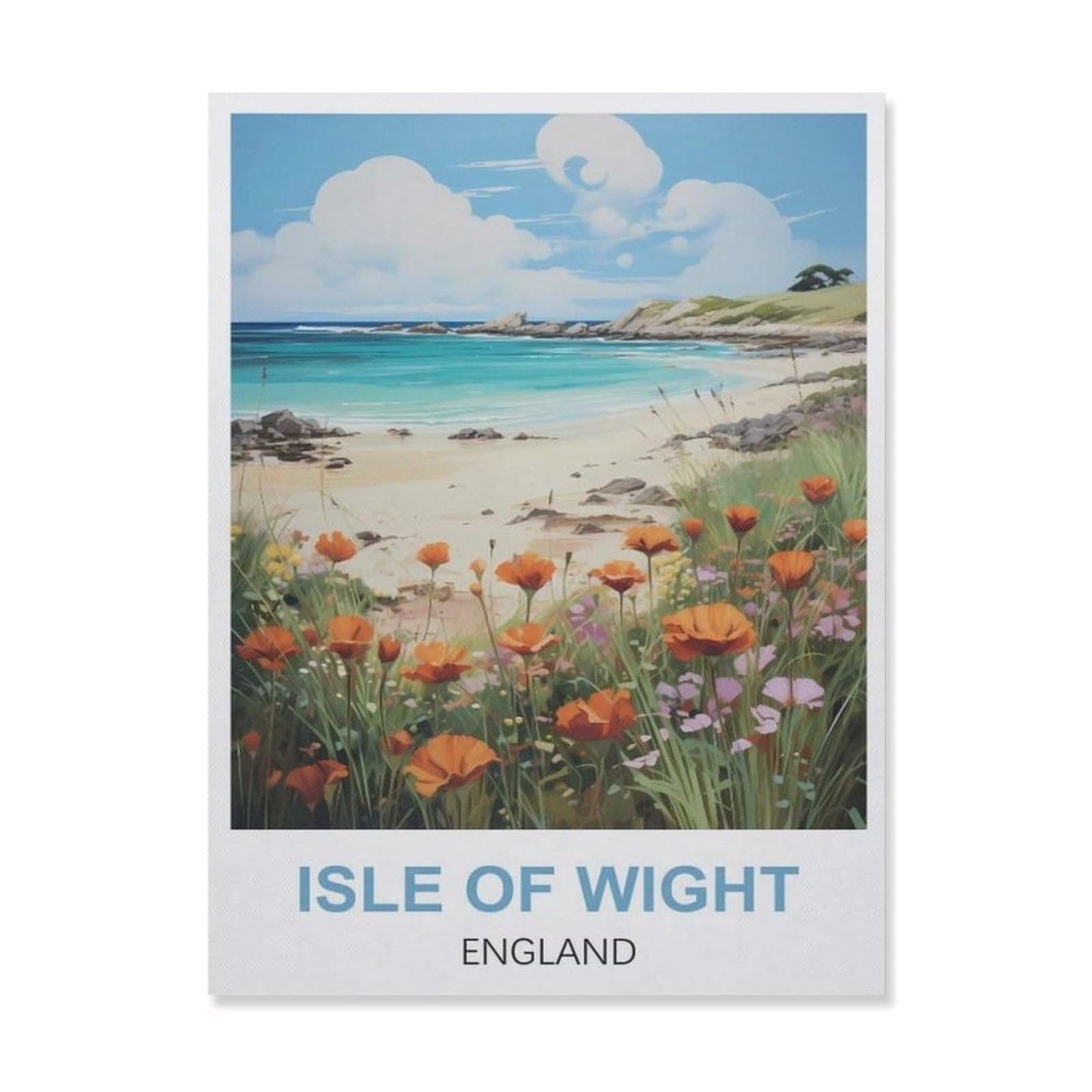 Metal Tin Sign，Isle of Wight England(30x40cm）