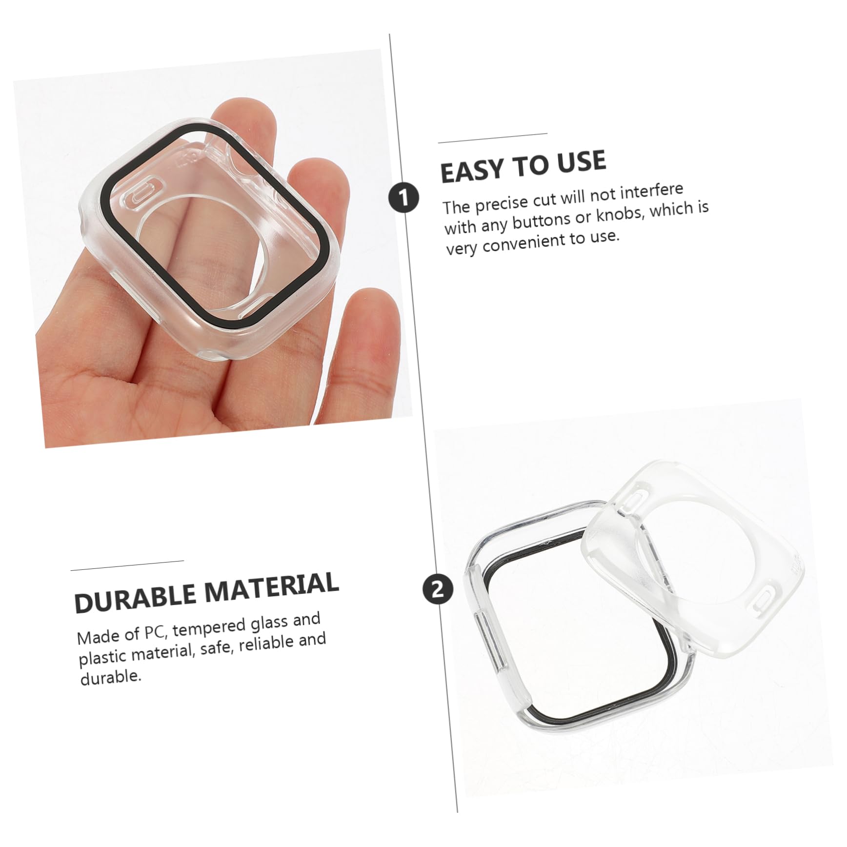 COLLBATH 5pezzi Cover Protettiva Per Watch Custodia Resistente Ai Graffi e Facile Da Installare Accessori Per Uso Quotidiano Trasparente