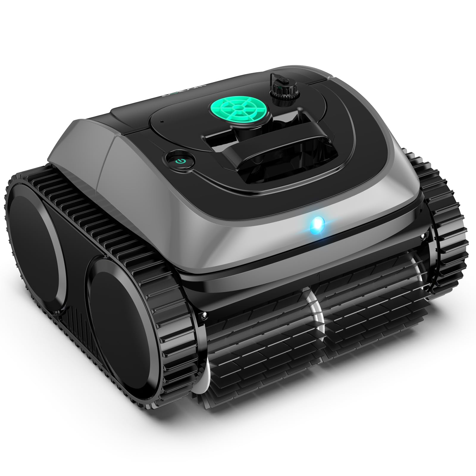 WYBOT C1-Plus Robot Piscina Limpiafondos y Paredes, para Piscinas enterradas y elevadas, 160min autonomía, Limpieza 4-en-1 (160m²), Navegación Inteligente & App, Gris Oscuro Verde
