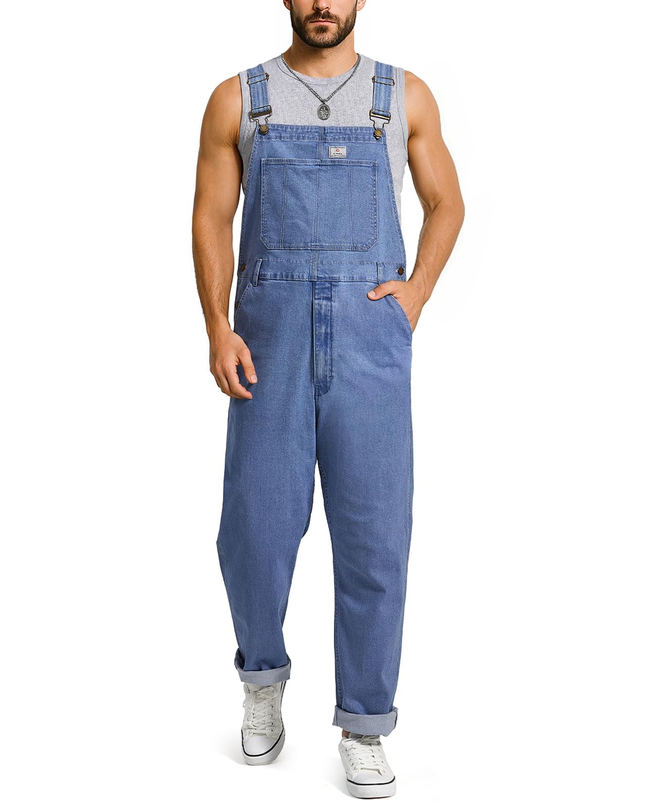 HISEA Flex Denim Bib Overalls