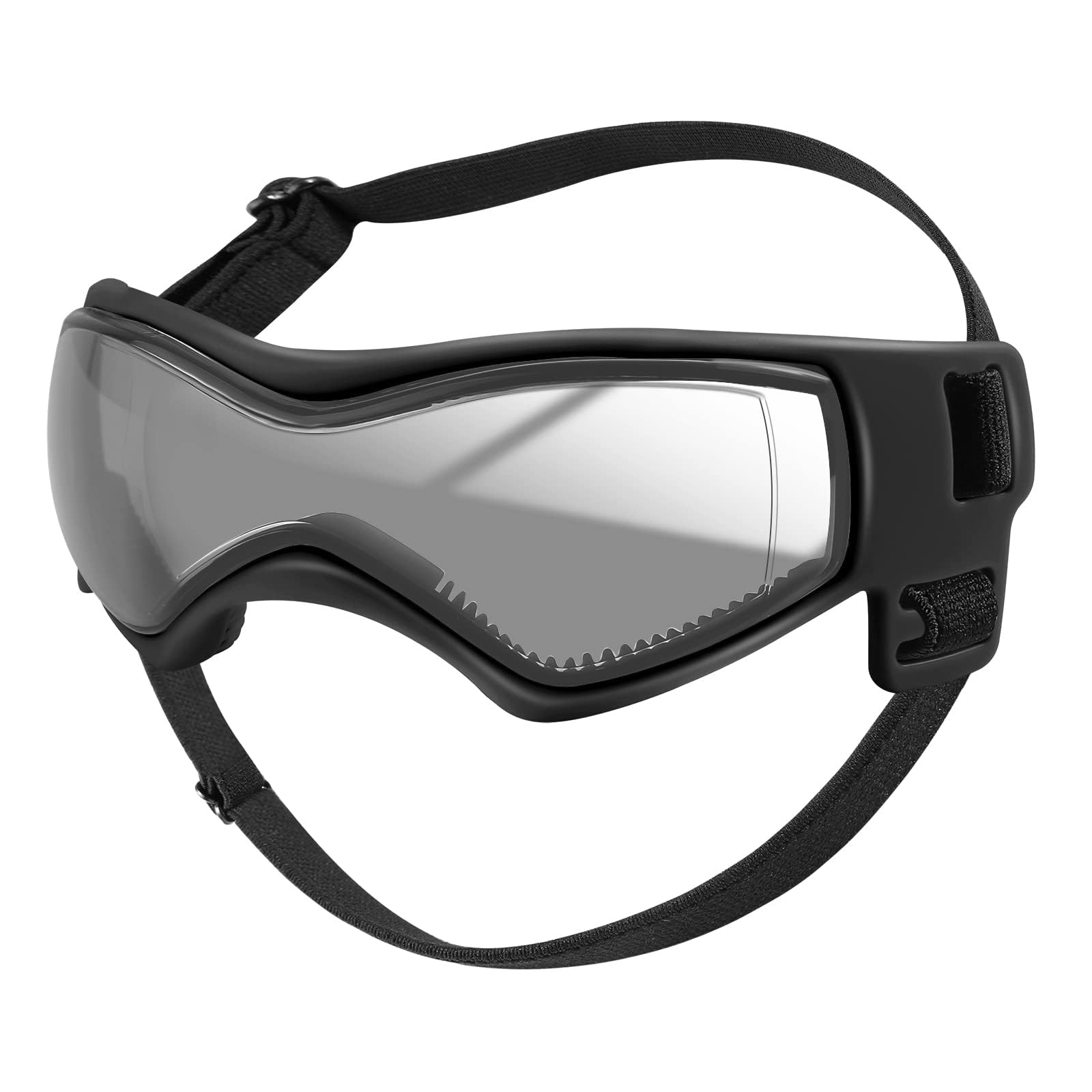 – Azonee Dog Goggles UV Protection for Small to Medium Breed Dog, Dog Sunglasses Windproof Anti-Fog Dustproof Snowproof, Adjustable Straps Puppy Glasses for Outdoor Riding Driving