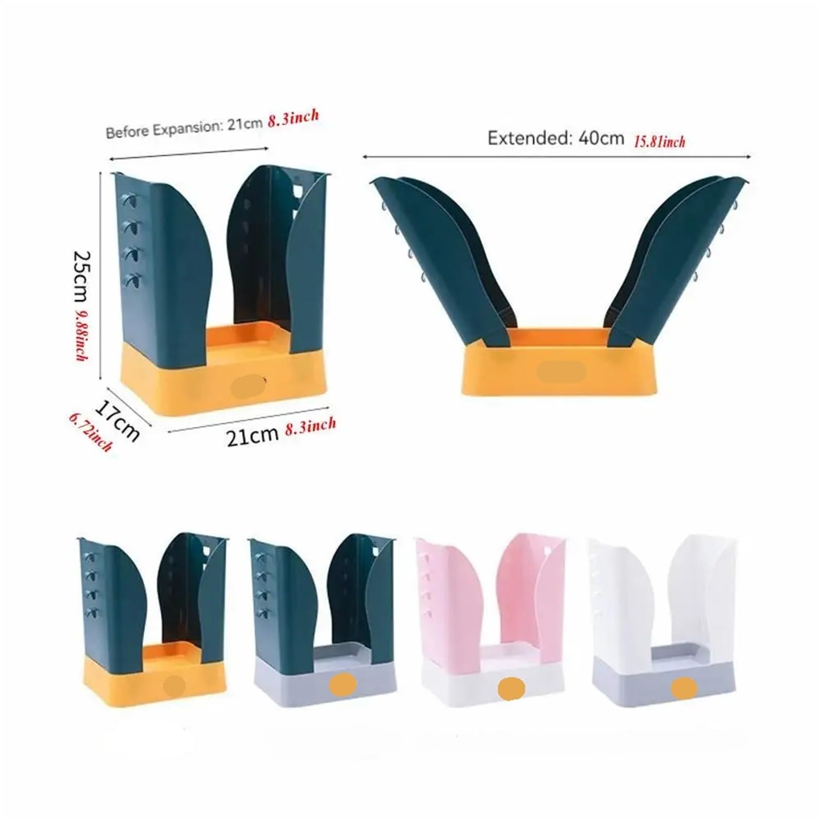 Soporte for Bolsas de Basura portátil, Cubo Plegable, Extensible for Acampar, Interior y Exterior, 3 uds para Bolsas(Gray)