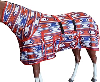 HILASON 84 in Horse Fly Sheet Ultra Violet Rays Protect Mesh Bug Mosquito Summer Spring Detachable Neck | Fly Sheet | Horse Sheet | Fly Sheet for Horses | Bug and Mosquito Protection | Fly Sheet for