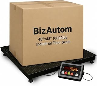 Industrial Floor Scales, 48"x48" 10000lbx1lb Accurate Pallet Scale with Smart Digital Indicator, Heavy-Duty Weighing Scale for Warehouse Shipping and Industrial Use, (4'x4')