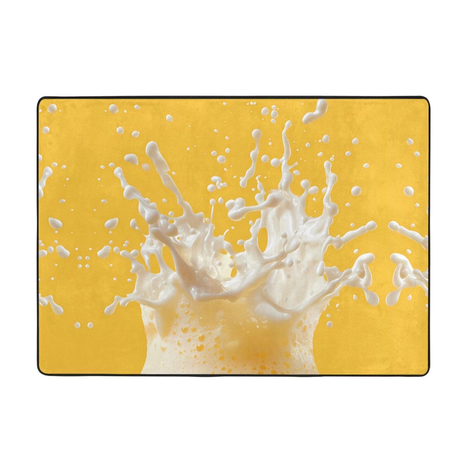Tapis doux imprimé fromage de 203x147 cm pour réchauffer le sol du salon