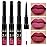 evpct 3Pcs Rose red plum Warm pink Deep cranberry Lip Stain Matte Lip Liner and Lipstick Set Long Lasting labiales matte mate larga duracion listip 24 hour a prueba de agua mate 24 horas originales