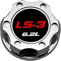 Vista 1 de VMS RACING Tapa de aceite cromada LS3 6.2L en aluminio Billet compatible con Chevy Camaro SS 10-15 2010-2015