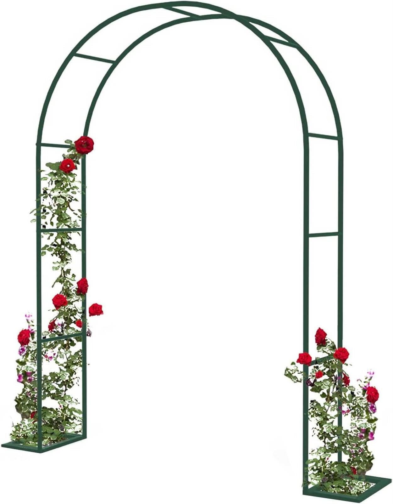 Arco de rosas para jardín de 280 cm, el enrejado de metal perfecto para bodas y eventos