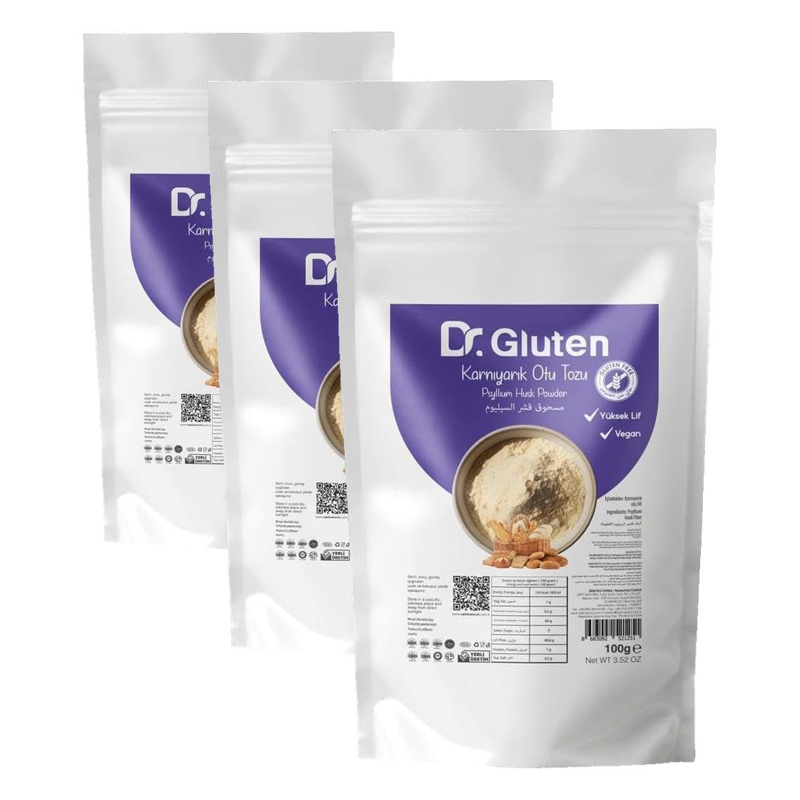 DR. GLUTEN GLUTENSİZ KARNIYARIK OTU TOZU (3 paketi)