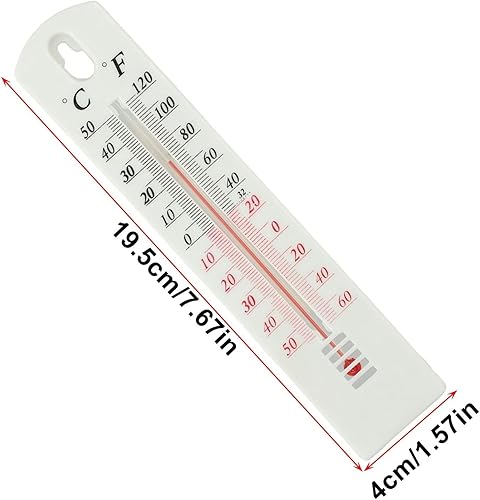 Miniatura 2 de Termómetro de habitación, paquete de 2, termómetro de pared de pantalla grande con escala CelsiusFahrenheit, para invernadero de oficina en casa