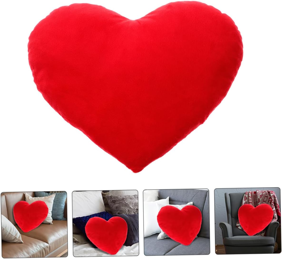 MERRYHAPY Cute Heart Shaped Throw Pillow Plush Decorative Pillow for Living Room Valentines Toy