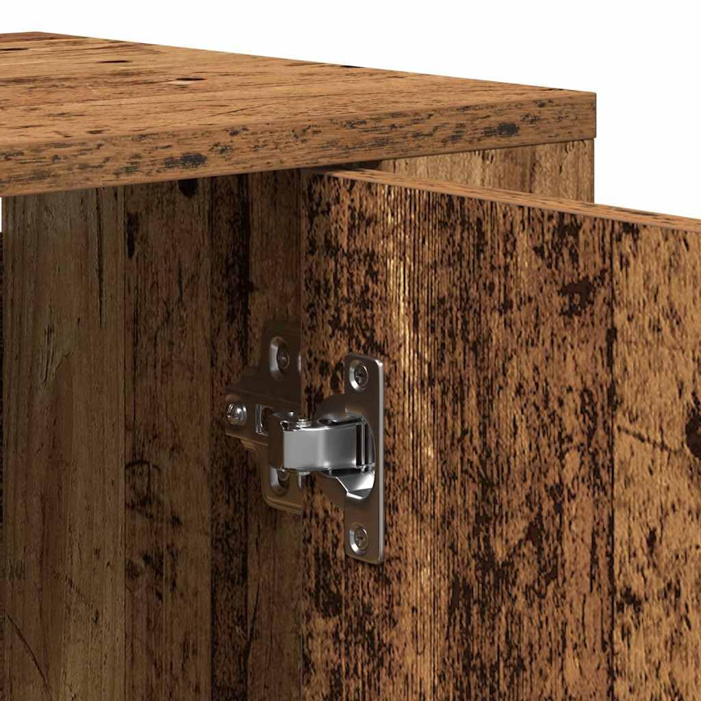 vidaXL Haut de Buffet Bois Ancien 80 x 33 x 150 cm Bois d'ingénierie, Rangement pour Salle à Manger, Meuble Moderne rectangulaire, Bois d'ingénierie, Buffet Pratique avec Grands Compartiments