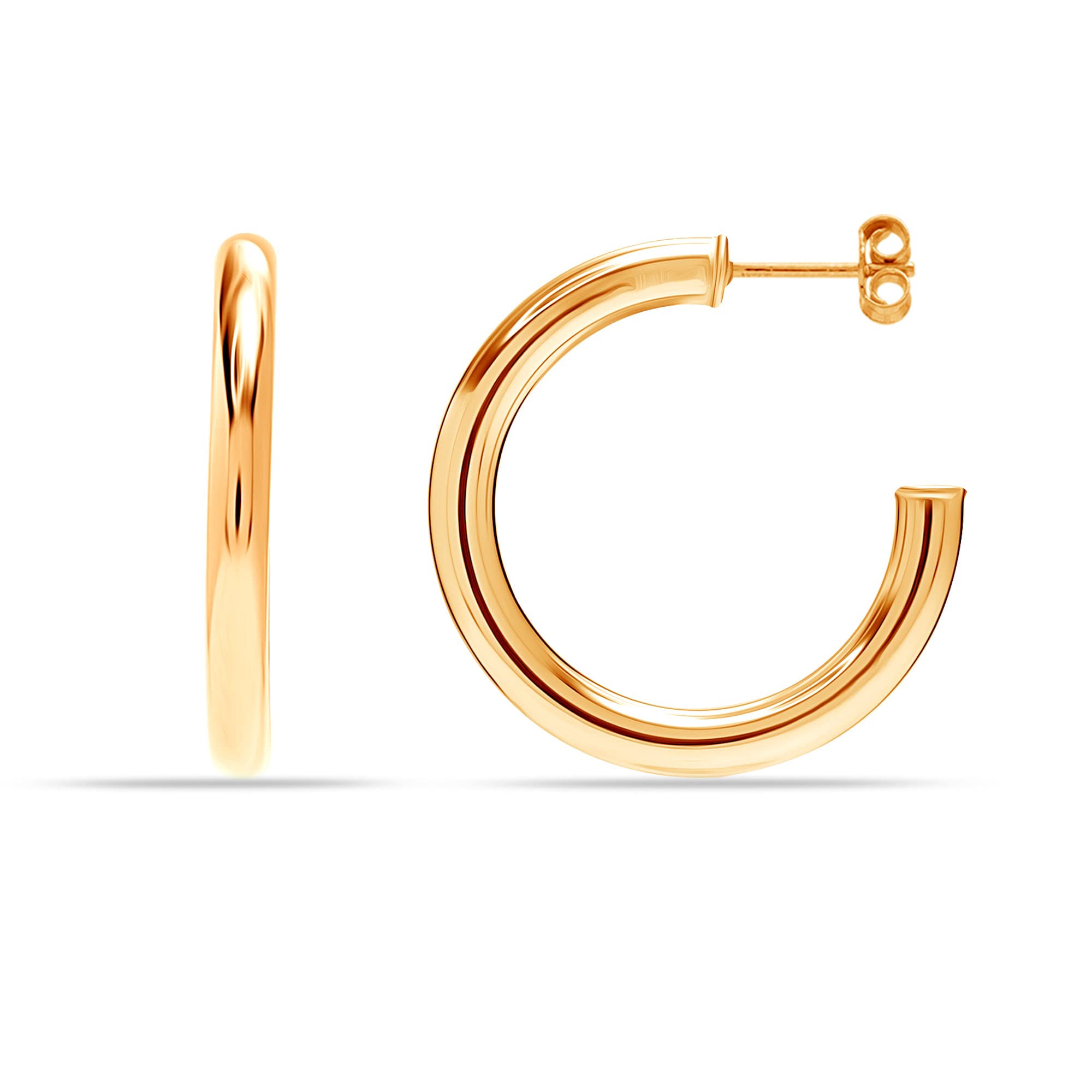 LeCalla Gold Plated C Hoop Earrings for Women and Girls 30 MM (B0BSNGN7SH) Amazon Price History, Amazon Price Tracker