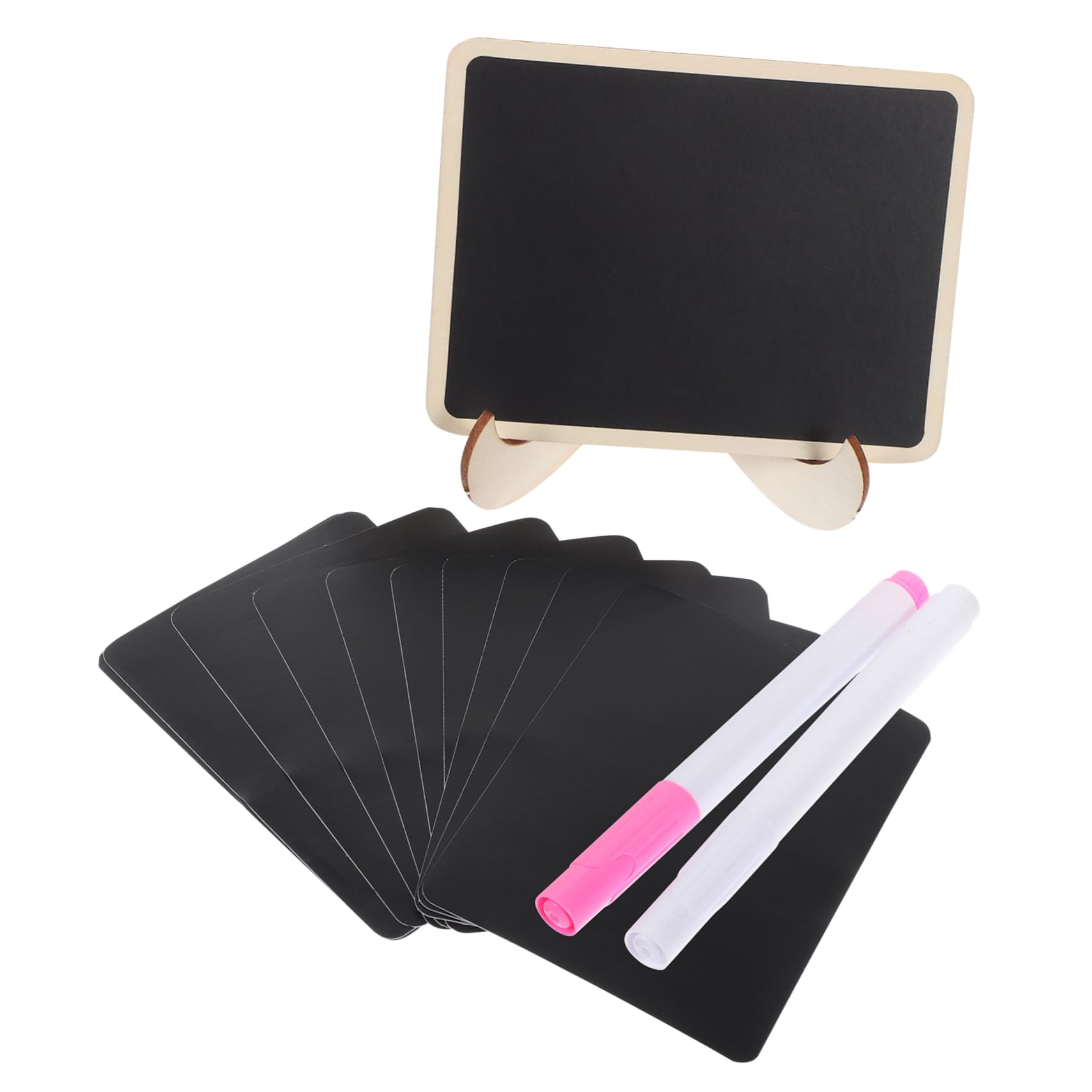 OSALADI 4 Ensembles Mini Ardoise pour Écriture Tableau Décoratif pour Restaurants et Événements de Ardoises avec Films et Stylos