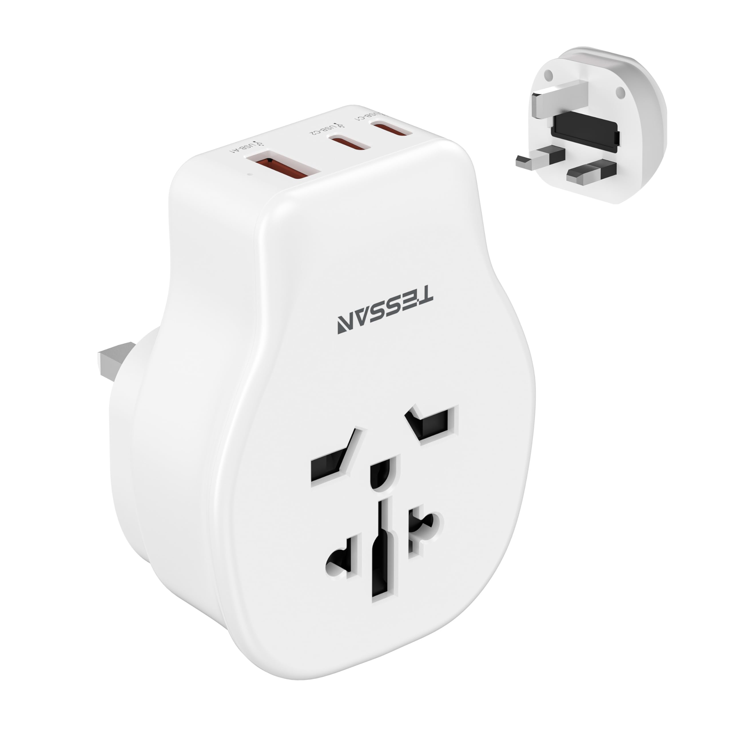 Tessa Reiseadapter UK Adapter England Deutschland Stecker In