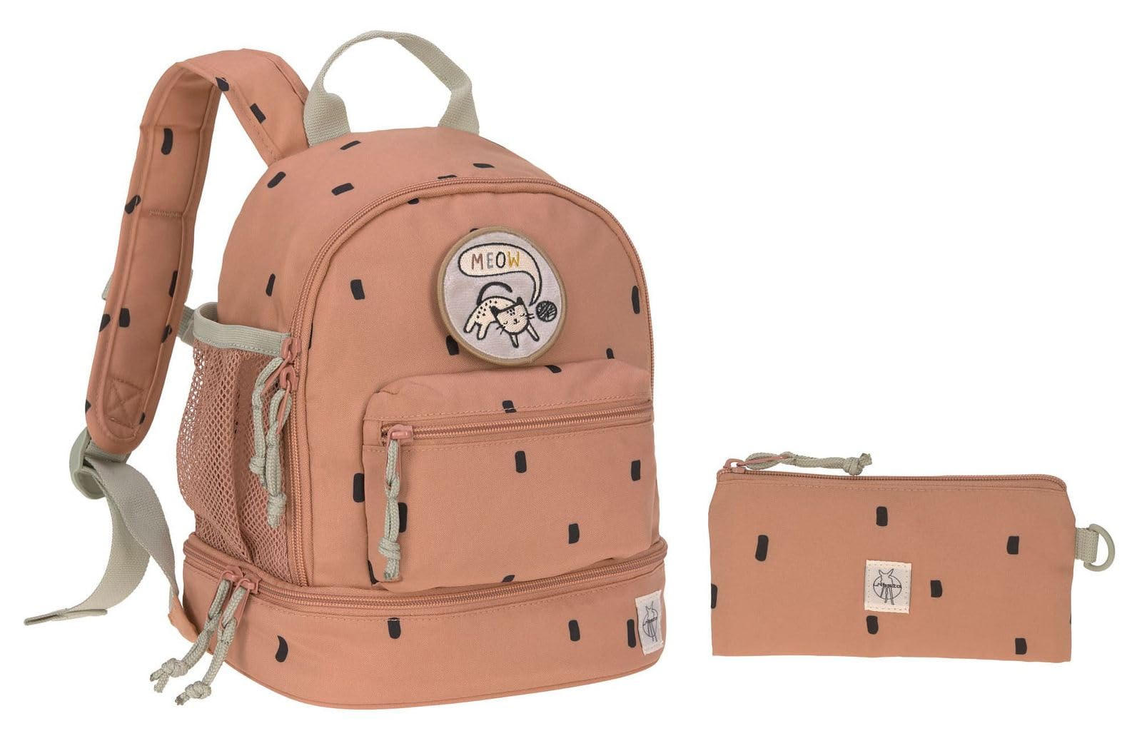 LÄSSIG Kinderrucksack Mini Backpack Happy Prints – Karamell, 6,5L, ab 3 Jahren