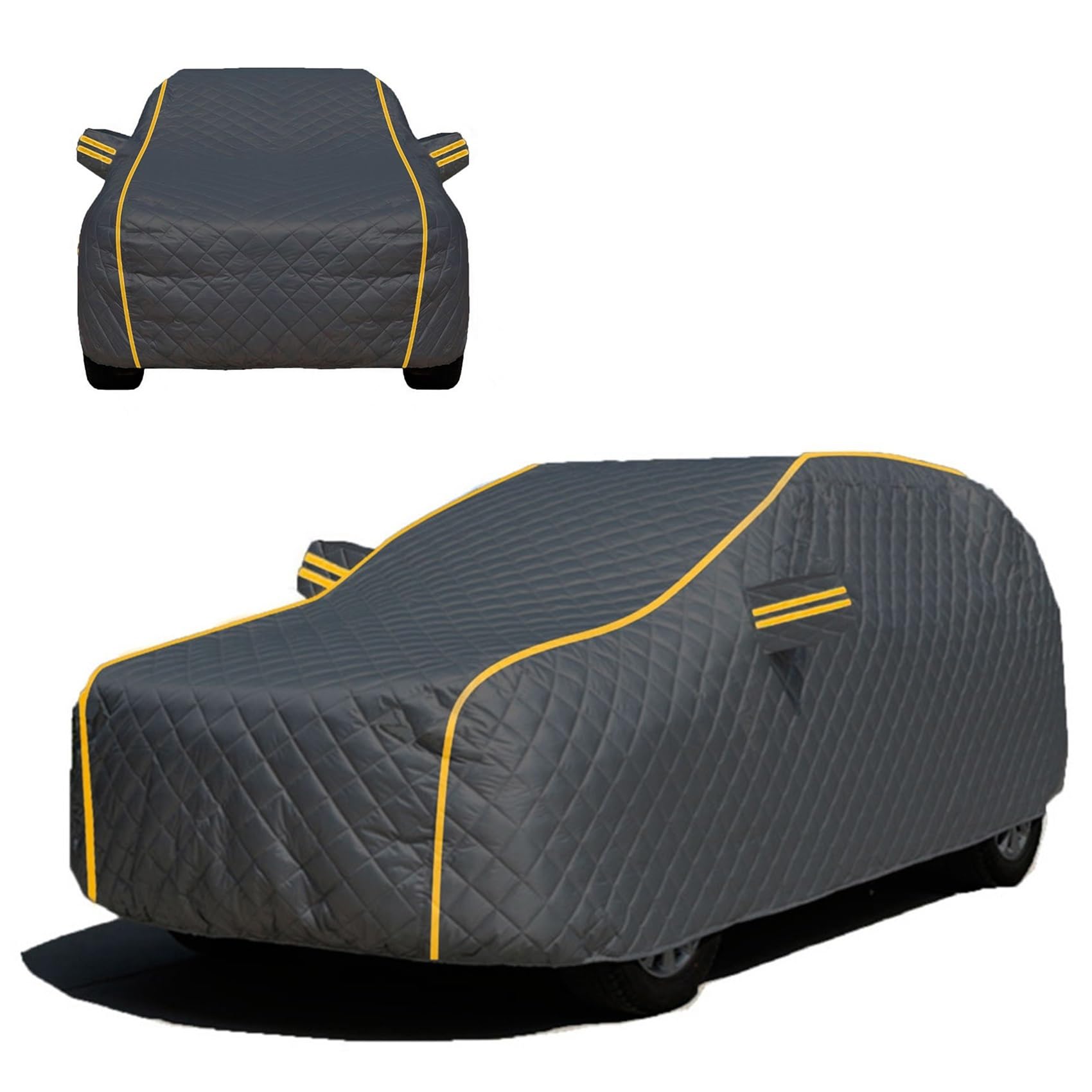 Hail Protector Car Cover Compatible with Honda Civic EK Hatchback, Thickened Cotton Padded Car Covers for Hail with Reflective Stripes for SUV,MPV and Sedan,Customizable,Black