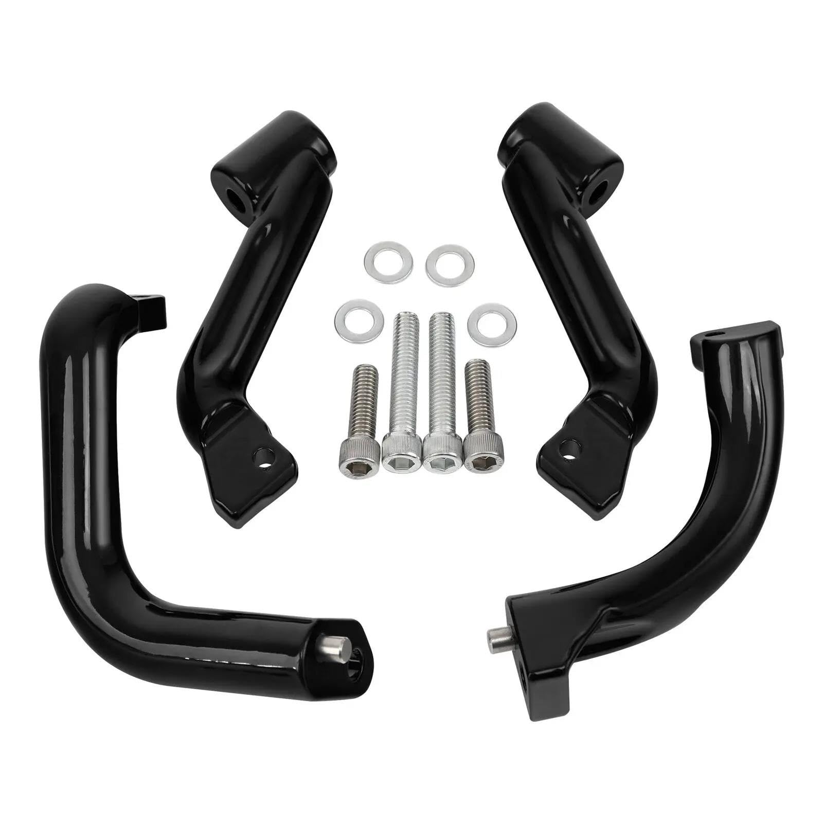 Pjluqntg Black Motorcycle Driver Floorboard Footboard Mount Bracket Kit For Harley Touring Road King Glide 2017-2023 2018 2019 2020 2021 2022