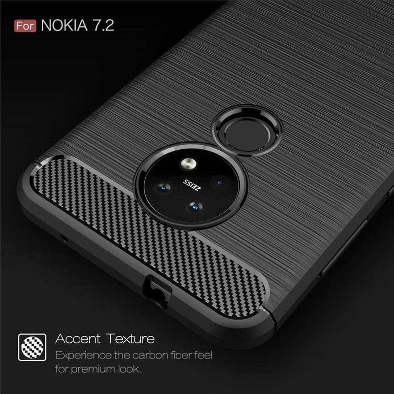 Image of Basic Case for Nokia 6.2, 7.2 (Carbon Fibre Black)