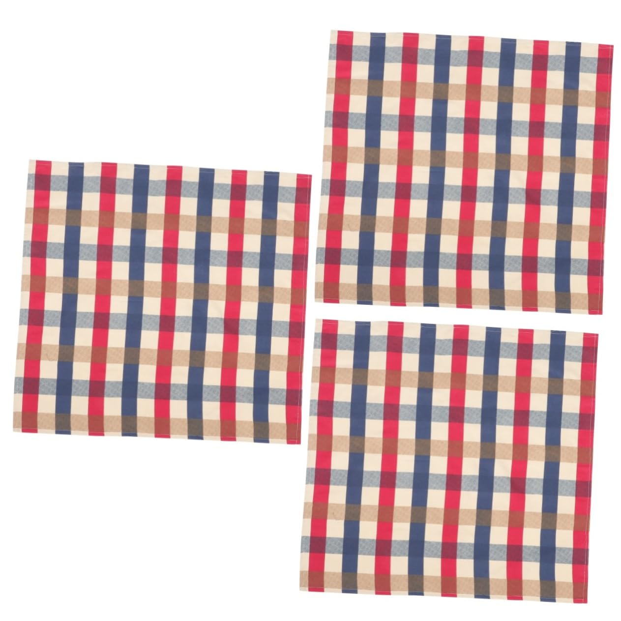 Nappe à carreaux beige en coton premium et chemins de table en dentelle de Noël chic Alipis