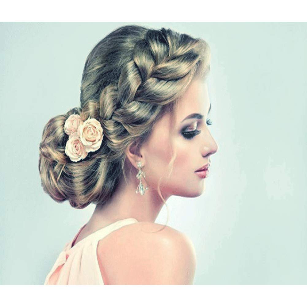 ⭐Women Synthetic Hair Braided Headband Classic Wide Strands Fluffy Braids Amazon.com : TOECWEGR Synthetic Hair Braided Headband  main image 2