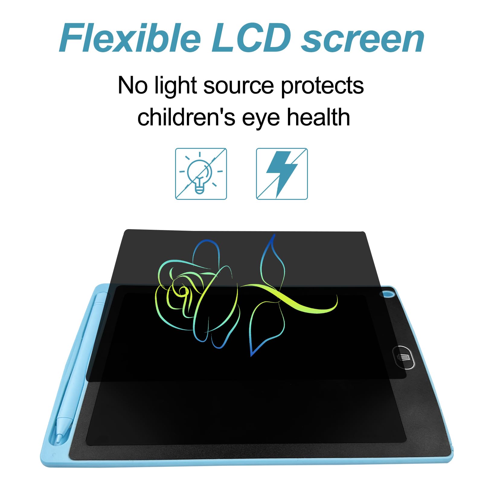 Dyaucwpo 2 Packs 8,5 Pizarra Electrónica, Pulgadas Tableta de Escritura LCD Color con Botón de Bloqueo, Tablet Escritura Pantalla Colorido Infantil Borrable y Reutilizable para Hogar Escuela Oficina — view 5