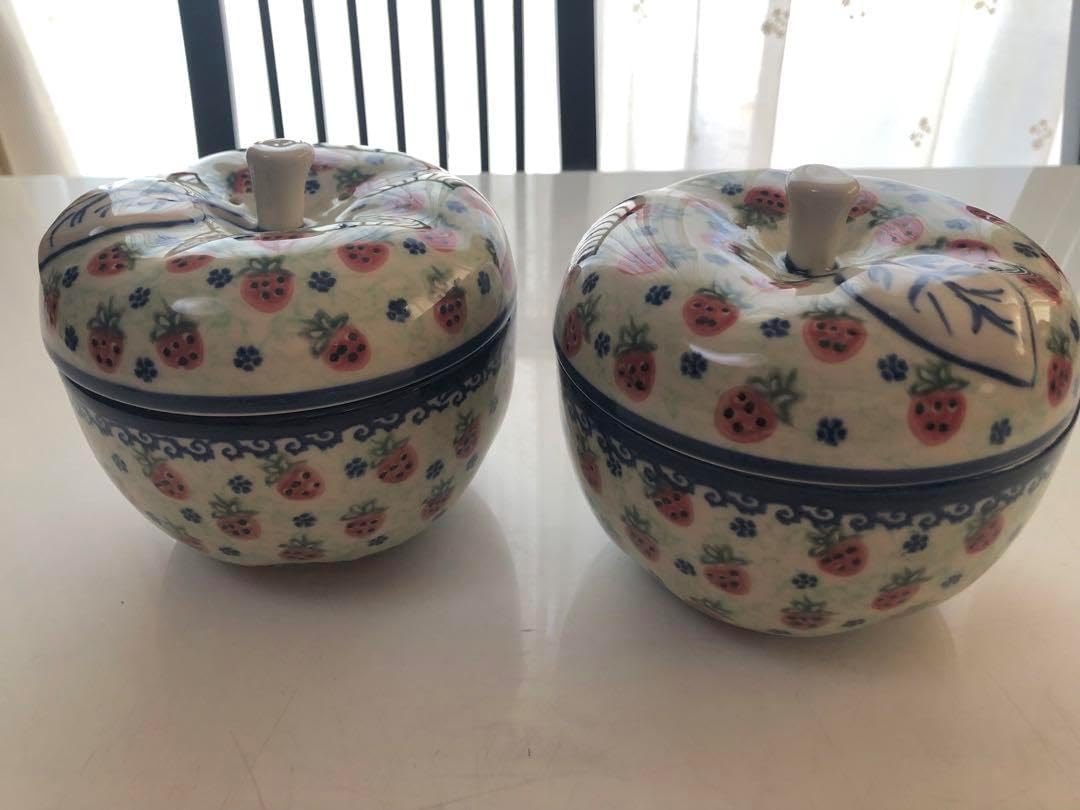 ポーリッシュポタリー ポーランド食器　いちご 3点セット ポーリッシュポタリー ポーランド食器 いちご 3点セット ポー