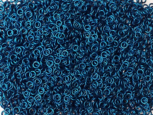 1/2 lb anodized aluminum jump rings, 7/32" ID, 14AWG