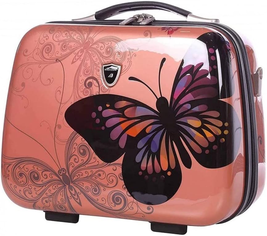 Madison Rose Gold Hard Vanity Case with Handle and Shoulder Strap