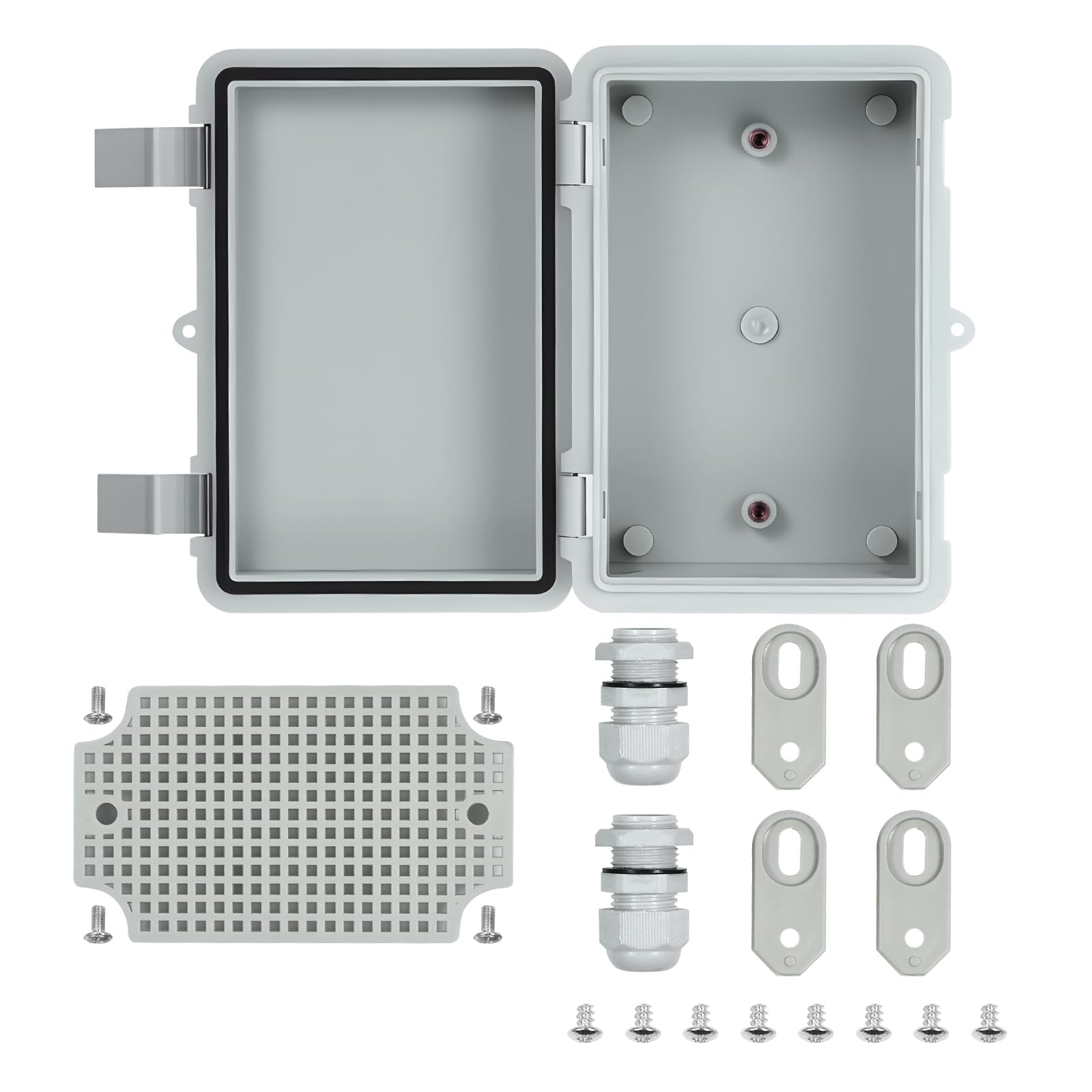 Boîte de jonction ABS résistant aux intempéries avec grille de montage - 8