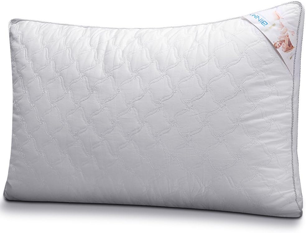 Pillow, Dust and Mite Repellent Filler with Silk Cotton Shell Fabric, Pillow Sleeping