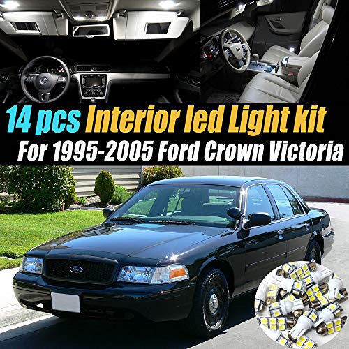Kit de 14 luces LED interiores 6000k para Ford Crown Victoria miniatura 1