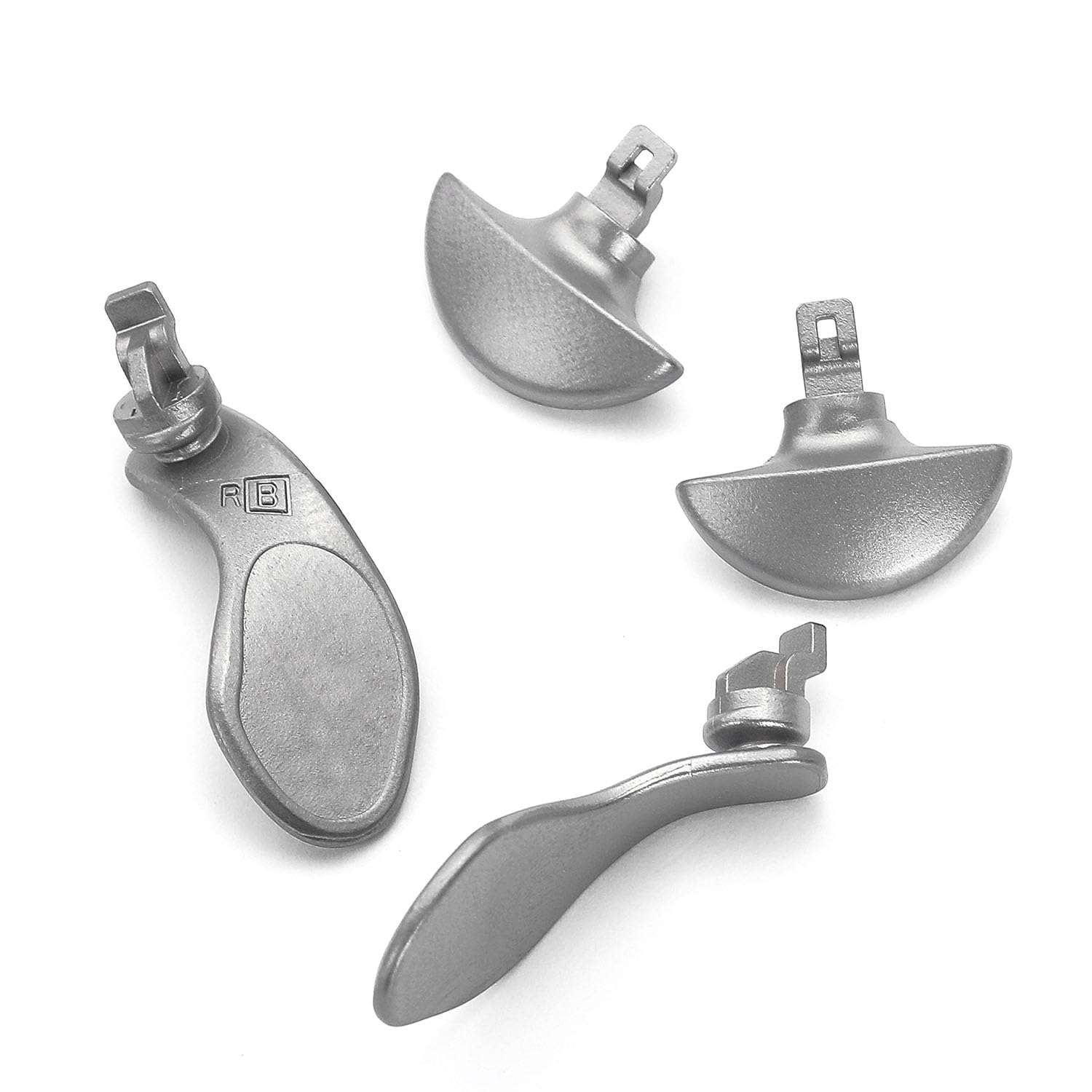 4PCS Metallic Back Paddles for PS5 Edge Controller, Interchangeable Metal Stainless Steel Back Buttons Replacement for PS5 Edge Controller - Controller NOT Included