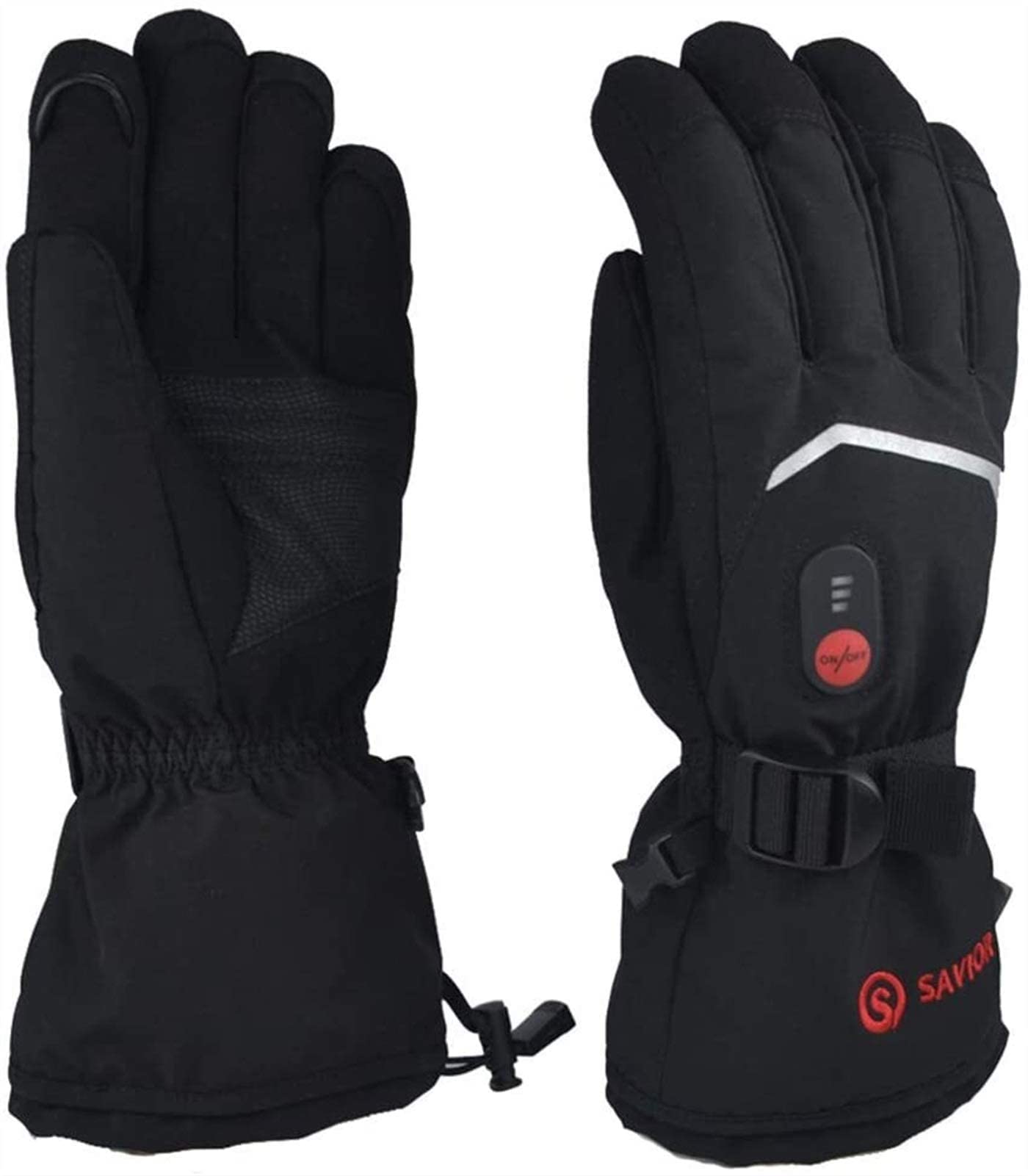 Nzkw Women's Black Sbtxhjwcgld Heated Gloves Rechargeable For Men, Battery Electric Heated Waterproof Skiing Cycling Gloves Heating Ski Gloves
