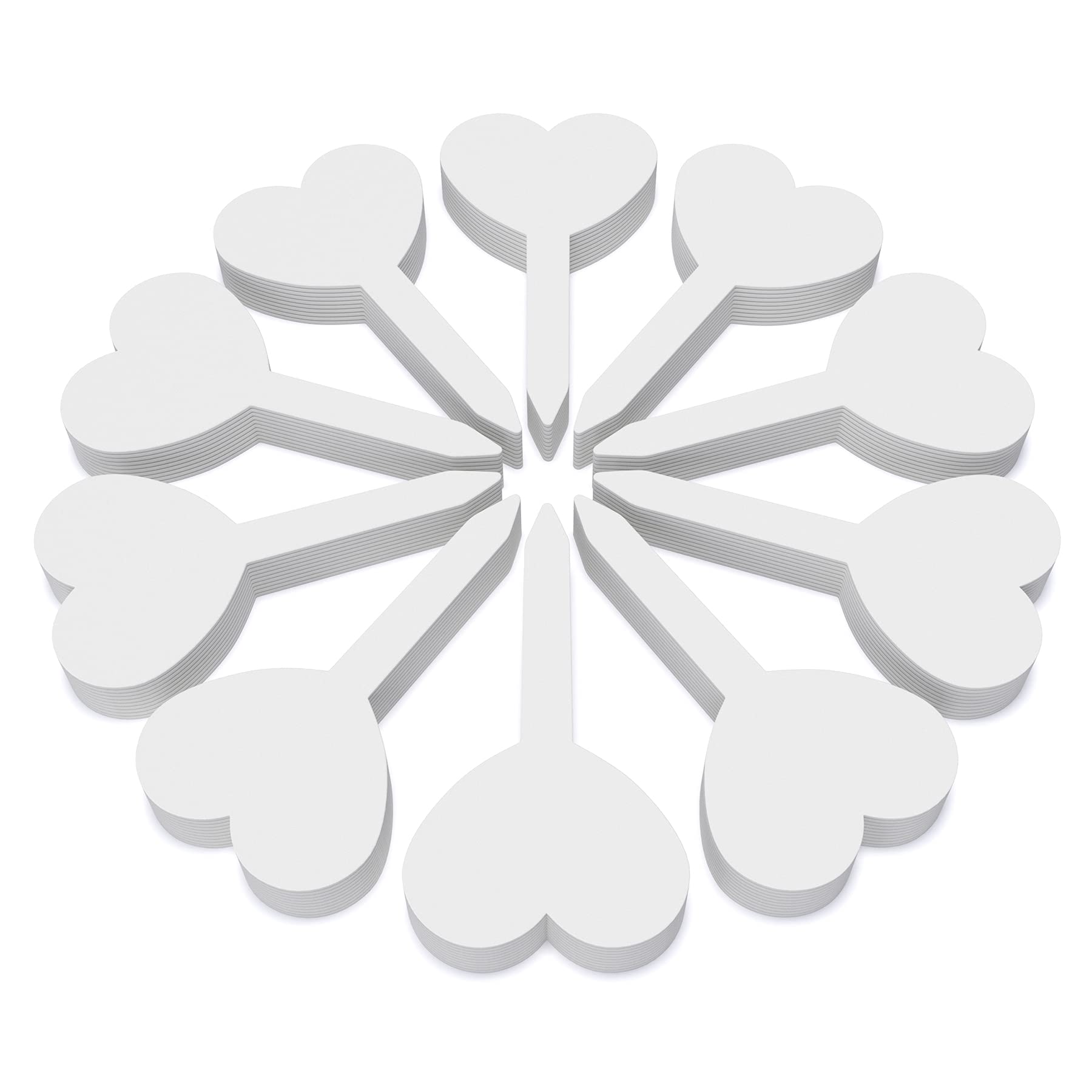 100 Pcs Plastic Plant Labels, Waterproof & Sunproof Nursery T-Type Garden Tags 3.231.81 inch Re-Usable Plant Tags for Seed Potted Herbs Flowers Great Gift, White