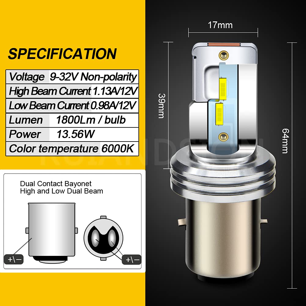 1pc 4 Sides Motorcycle H4 BA20D LED Headlight Bulbs COB Chips Hi Lo Beam Moto Motorbike Led Headlamp Lamp 6000k 12v 613072824f6b47fcb41a8bb8 - Foto 12