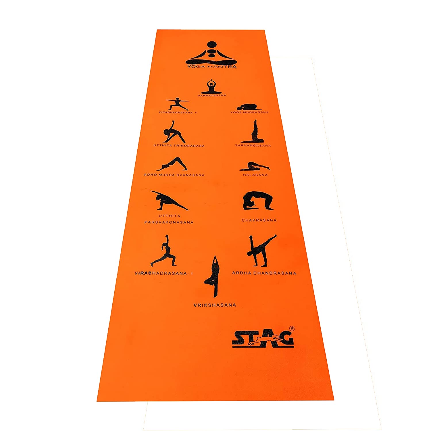 Stag Yoga Mantra Asana Orange Mat (6 mm) With Bag | Home and Gym Use for Men and Women | With Cover | For Yoga, Pilates, Exercises (B07678GK7P) Amazon Price History, Amazon Price Tracker