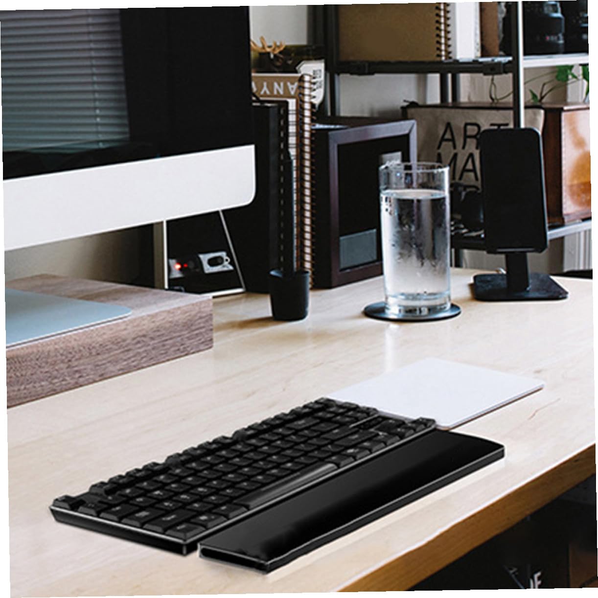 Handgelenkauflage für Tastatur, Aluminiumlegierung, 87-tasten, Schwarz